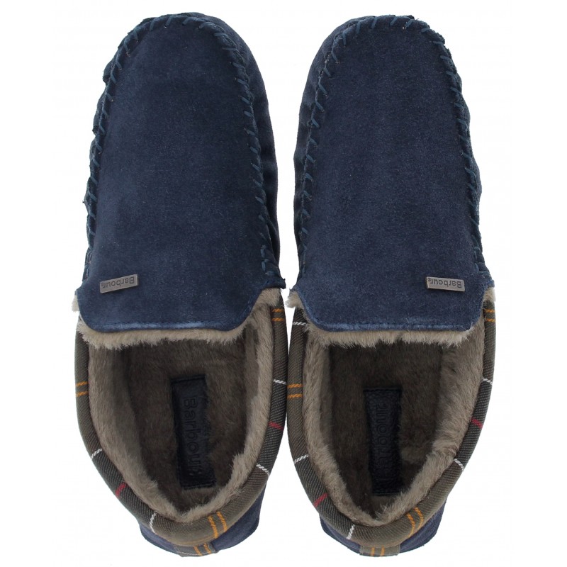 Barbour monty deals suede slippers navy